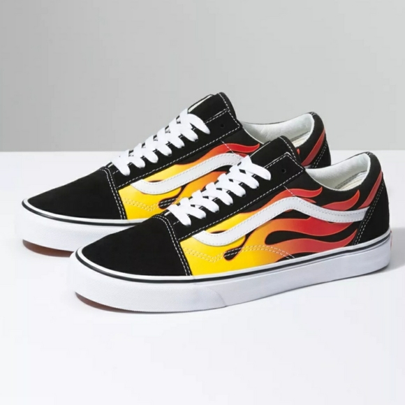 Vans Other - Vans Old Skool Flame Skate Shoes Black (10.5)